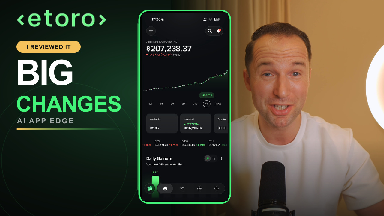 eToro app review with Kai and his portfolio screen