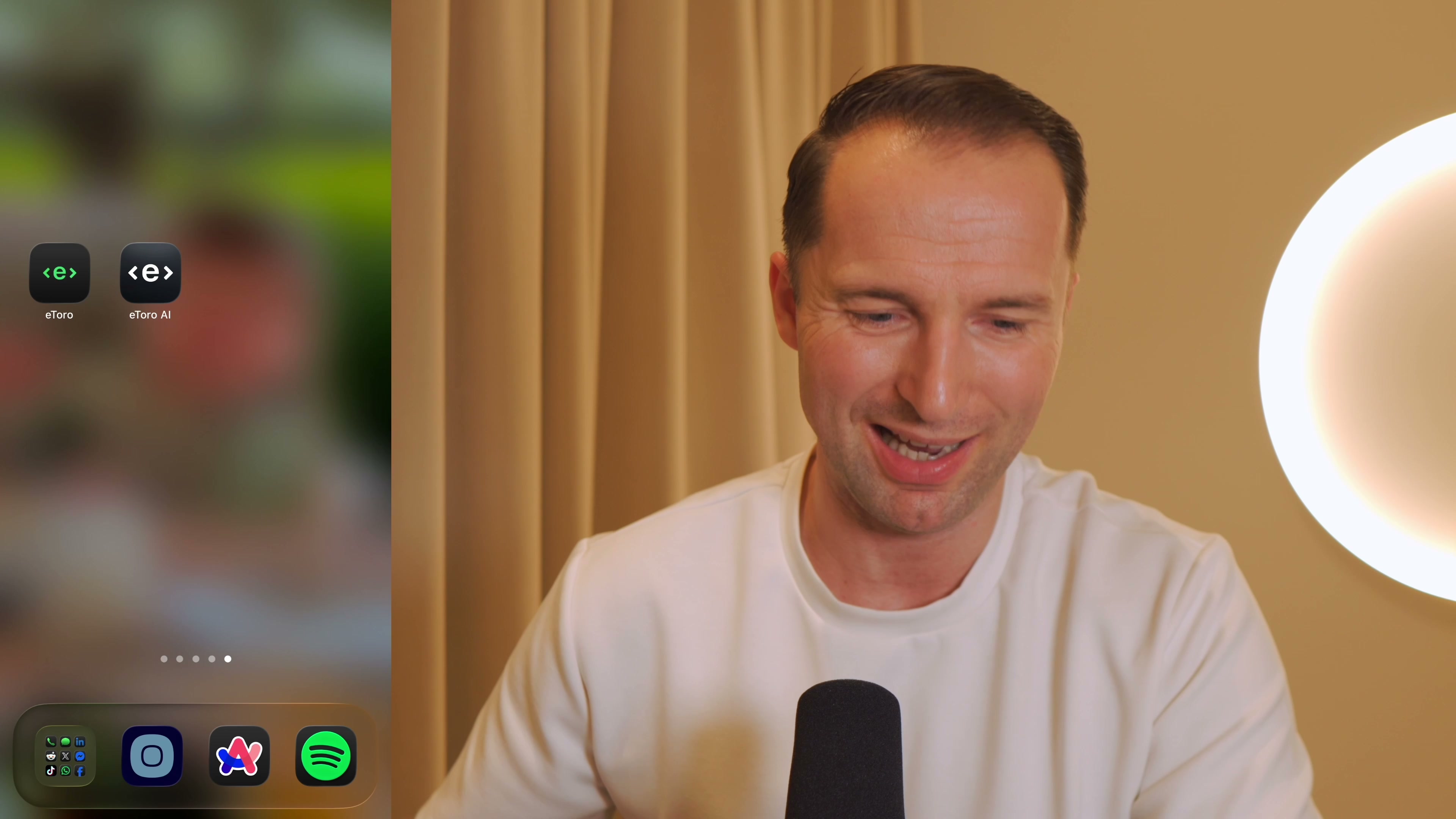 Kai showing the original eToro app and eToro AI app side by side